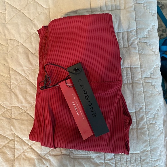 NWT Carbon38 Ribbed Regular Rise ⅞ Legging - Picture 4 of 5